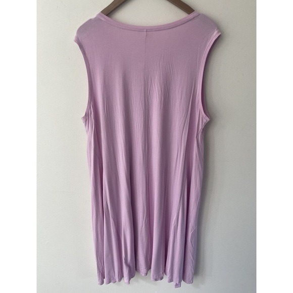 Style & Co Women's Plus Size 2X Pink Solid Flip-Flop Rayon Spandex Dress New - Picture 4 of 8